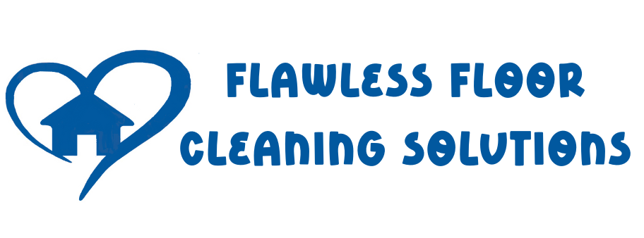 Logo Logo featuring a heart shape with a house, text reading "Flawless Floor Cleaning Solutions."
